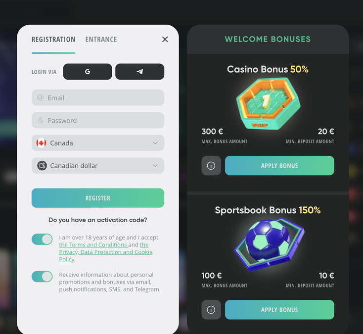 drip casino Gameplay