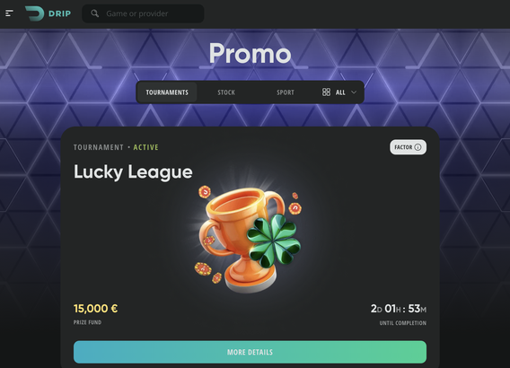 drip casino Gameplay