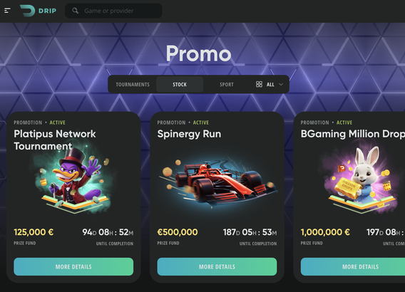 drip casino Gameplay